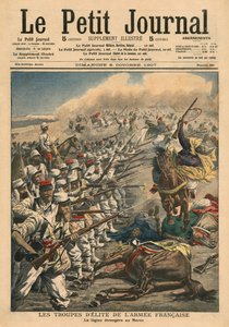 Elite troops of French army, French Foreign Legion in Morocco, illustration from 
