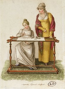 Nakış, c.1810-20 (renkli gravür) by French School