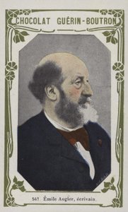 Emile Augier, yazar (renkli fotoğraf) by French School