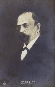 Emile Zola (1840-1902), Fransız romancı, gazeteci ve oyun yazarı (lito) by French School