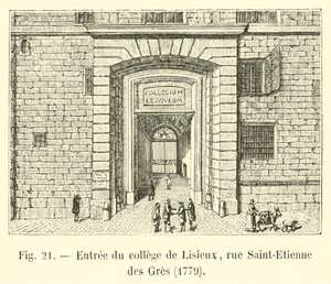 Lisieux kolejine giriş, rue Saint-Etienne des Gres, 1779 by French School