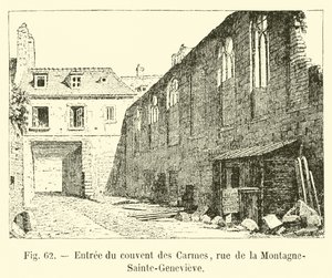 Karmelit manastırına giriş, rue de la Montagne-Sainte-Genevieve by French School