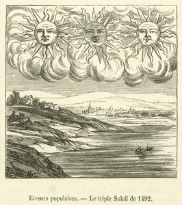 Popüler hatalar, The Triple Sun of 1492 (gravür) by French School