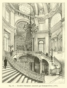 Contant dIvry tarafından yaptırılan şeref merdiveni, 1763 by French School