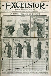 Europes Public Debt, Excelsior dergisinin kapağı, 23 Ocak 1914 by French School
