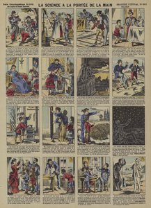 Bilimsel ilkelerin günlük gösterileri (renkli taş) by French School