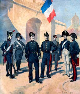 Ecole Polytechnique de Paris öğrencilerinin üniformalarının ve çift boynuzlarının 1796 ve 1894 yılları arasındaki evrimi by French School