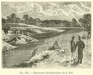 Deneyimler photophoniques de G Bell (gravür) by French School