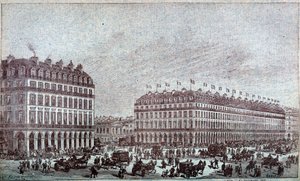 Louvre mağazalarının dış görünümü by French School
