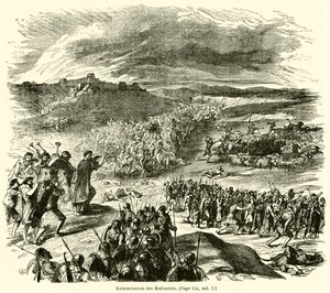 Yok etme des Madianites (gravür) by French School