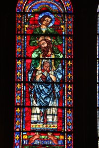 Ezekiel, Aziz John omuzlarında (w122) by French School