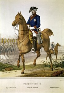 FRIEDRICH II "THE GREAT": Prusya Kralı (1712-1786) (baskı) by French School