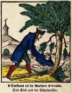 Fables de La Fontaine: çocuk ve öğretmen. Epinal
