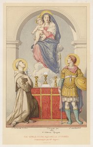 Ingres Tarafından Bir Suluboyanın Faksimilesi, Bayan Ingres Tarafından İletildi (chromolitho) by French School
