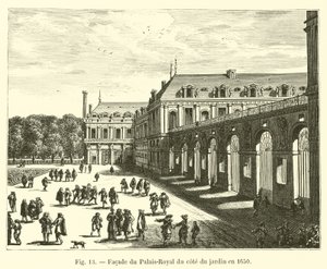 1650 yılında bahçe tarafından Palais-Royal cephesi by French School