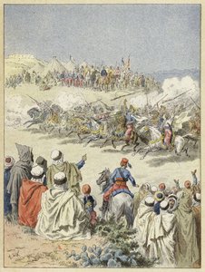 Fantasia, geleneksel Berberi binicilik gösterisi, Kuzey Afrika by French School
