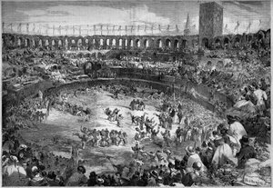 Farandole, Arles arenasında dans etti (Bouches du Rhone by French School