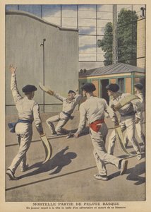 Bask pelota (renkli taş) oyunu sırasında ölümcül kaza by French School