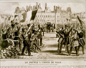Şubat Devrimi 1848 (litografi) by French School
