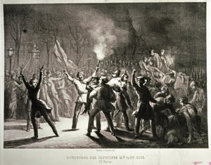 Şubat Devrimi 1848 (litografi) by French School
