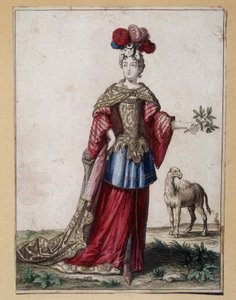 Kadın bale kostümü - gravür by French School