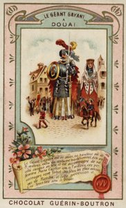 Dev Gayant Festivali, Douai, Fransa (chromolitho) by French School