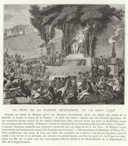 Doğanın Yenilenmesi Festivali, Paris, 10 Ağustos 1793 by French School