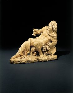 Bir kadeh şarapla uzanmış Bacchus figürü, yaklaşık 1770 by French School