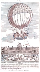 İlk insanlı hidrojen balonu uçuşu, 1783 by French School