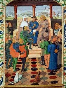 Fol.185v Charles VII (1403-61) Jean de Bueil (1405-78) tarafından Le Jouvencel