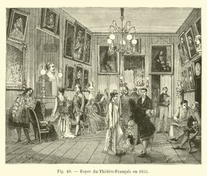 1855 yılında Theatre-Francais Fuayesi by French School
