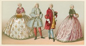 Fransa XVIII.Yüzyıl Kostümü by French School