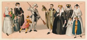 Fransa XVI. Yüzyıl Kostümü by French School