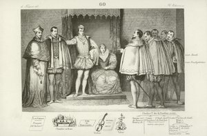 Fransa Kralı II. Francis, amcaları Guise Dükü ve Lorraine Kardinali Charles