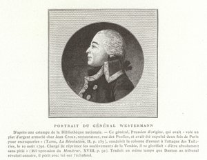 Francois Joseph Westermann, Fransız politikacı ve Fransız Devrim Savaşları generali by French School