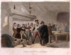 Masonluk: 1821'de Potok'ta orakçı kardeşlerin yemini. F.-TB Clavel'in “Pressque Histoire de la Franc Maconnerie et des Societes Secretes antik ve moderne” adlı gravürü. Pagnere, editör. 1843. by French School