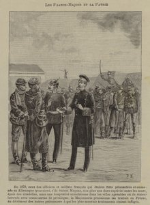 Masonlar ve vatanseverlik (gravür) by French School
