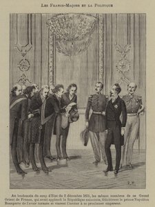 Masonlar ve siyaset (gravür) by French School
