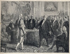Fransız Devrimi - 23/06/1789 tarihindeki Genel Kurul: Honore Gabriel (Honore-Gabriel) Riqueti, Mirabeau Kontu (1749-1791) apostrofan Henri Evrard (Henri-Evrard), Marquis of Dreux Breze (Dreux-Breze) (1762- 1829). 1889