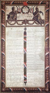 Fransız Devrimi: İnsan ve Yurttaş Hakları Bildirgesi (litografi. 18. yüzyıl) by French School