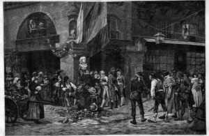 Fransız Devrimi: “Salonların sütunundaki Marat büstü””. Jean Paul Marat