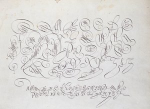 Fransız kaligrafisi: Başlık levhası, Frisius