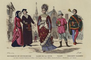 13. Yüzyılın Fransız kostümleri by French School