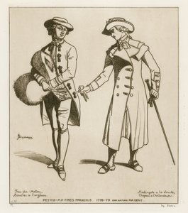 Fransız züppeleri, 1778-79 by French School
