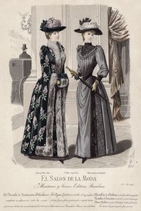 Fransız moda levhası, 19. yüzyıl sonu by French School