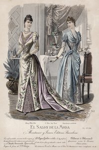 Fransız moda levhası, 19. yüzyıl sonu by French School