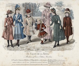 Fransız moda levhası, 19. yüzyıl sonu by French School