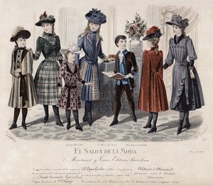 Fransız moda levhası, 19. yüzyıl sonu by French School