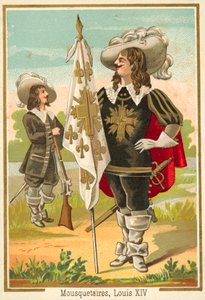 Louis zamanının Fransız silahşörleri (chromolitho) by French School