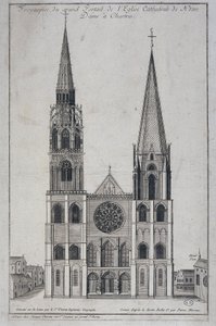 Saint Vincent Coğrafya Mühendisi, sd tarafından yerinde tasarlanan Church Cathedrale de Notre Dame à Chartres